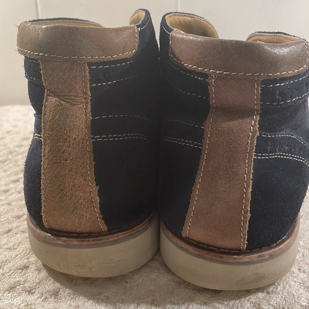 G H Bass Baltimore Blue Suede Oxford Ankle Boot Unisex